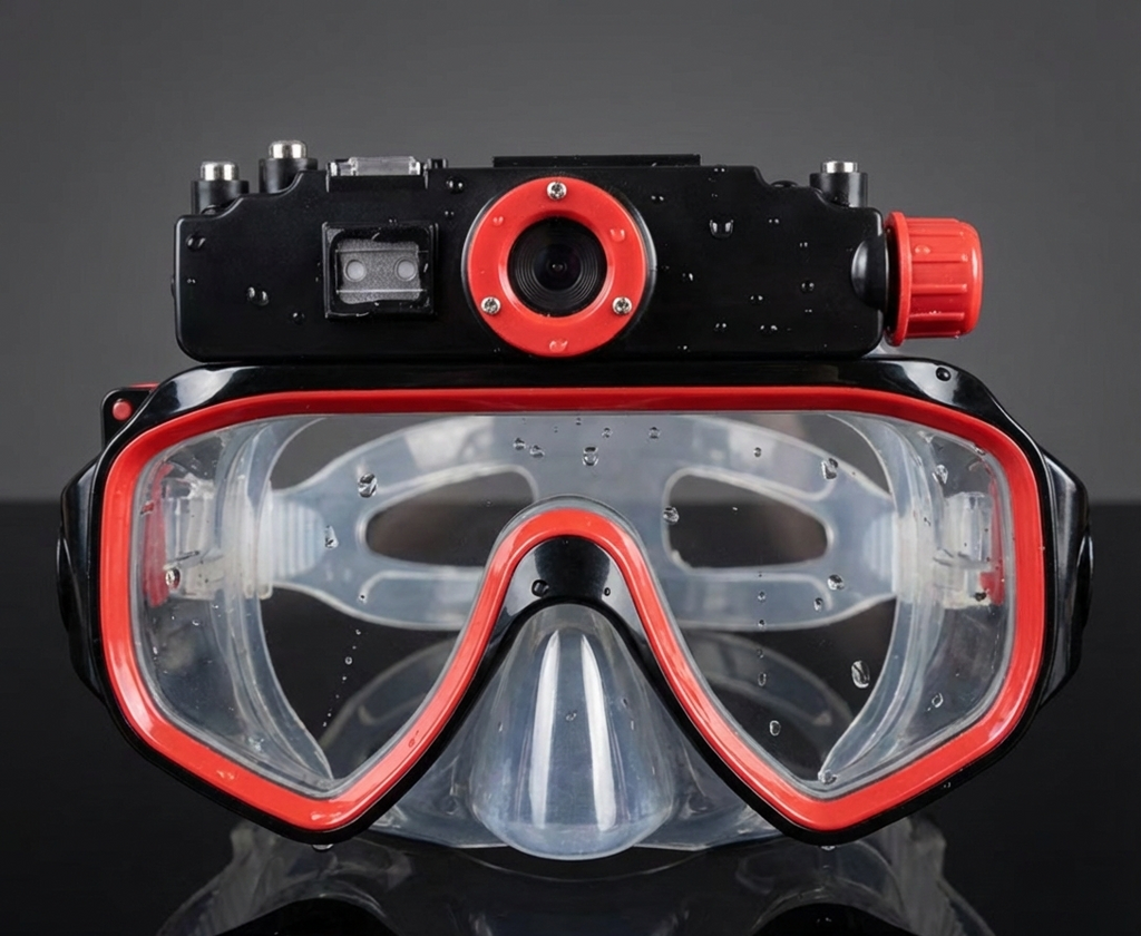 Underwater Camera Mask (720p),  Hands-Free POV