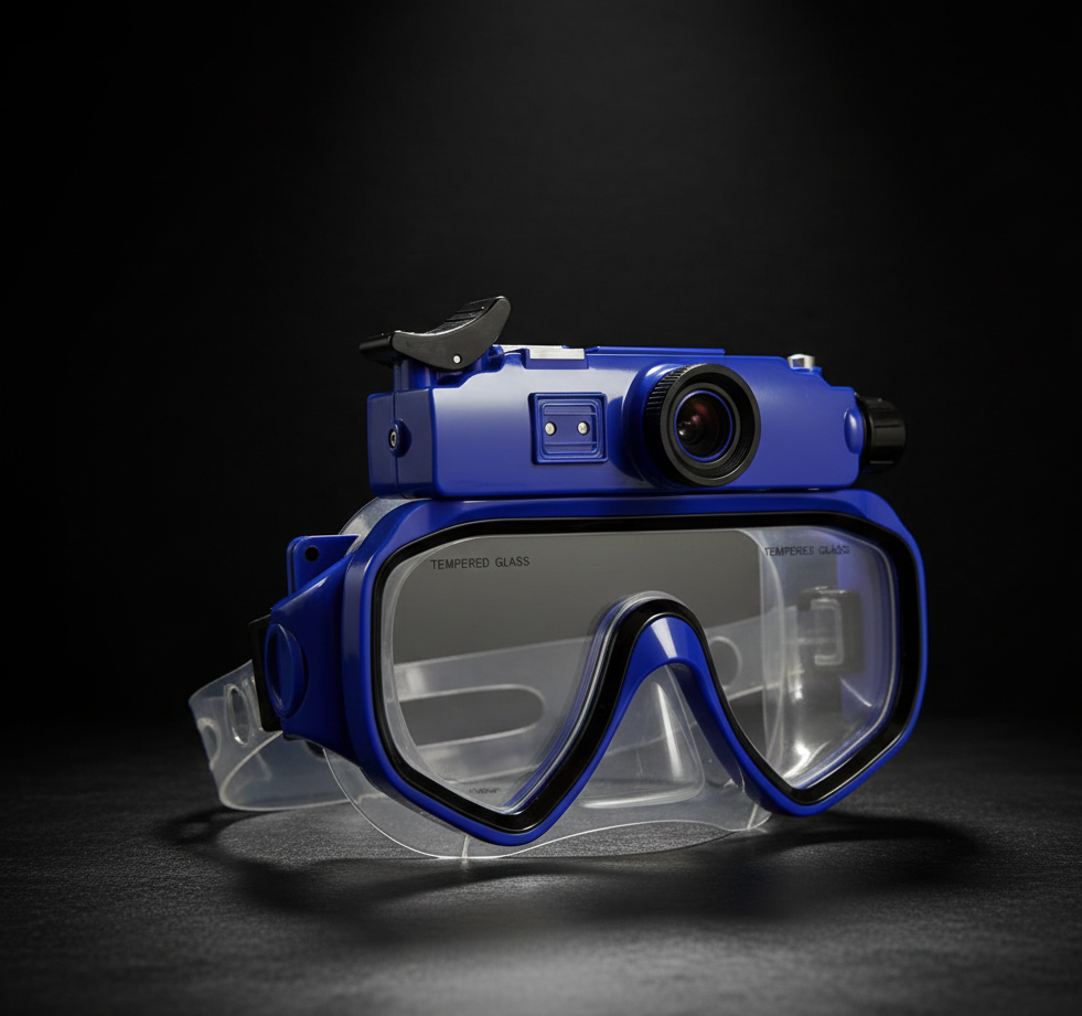 Underwater Camera Mask (720p), Hands-Free POV